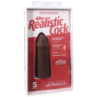 Фаллоимитатор Doc Johnson The Realistic Cock ULTRASKYN - 5 Inch Chocolate — Просмотреть изображение 8