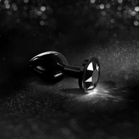Металева анальна пробка з кристалом Dorcel Diamond Plug Black S (м'яте паковання!!!) — Переглянути зображення 9
