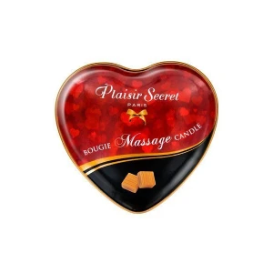 Распродажа!!! Массажная свеча-сердечко Plaisirs Secrets Caramel (35 мл) (срок 04.2026)