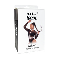 Женская портупея Art of Sex - Milana, экокожа, размер XS-2XL, цвет белый — Просмотреть изображение 4