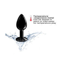 Металева анальна пробка з кристалом Dorcel Diamond Plug Black S (м'яте паковання!!!) — Переглянути зображення 4