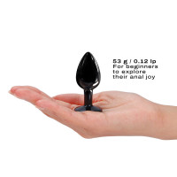 Металева анальна пробка з кристалом Dorcel Diamond Plug Black S (м'яте паковання!!!) — Переглянути зображення 5