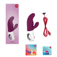 Вібратор-кролик Fun Factory MISS BI grape/white (м'яте паковання!!!) — Переглянути зображення 7