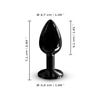 Металева анальна пробка з кристалом Dorcel Diamond Plug Black S (м'яте паковання!!!) — Переглянути зображення 6