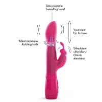 Вібратор Dorcel Furious Rabbit з обертанням і зворотно-поступальними рухами головки, вібрація — Переглянути зображення 2