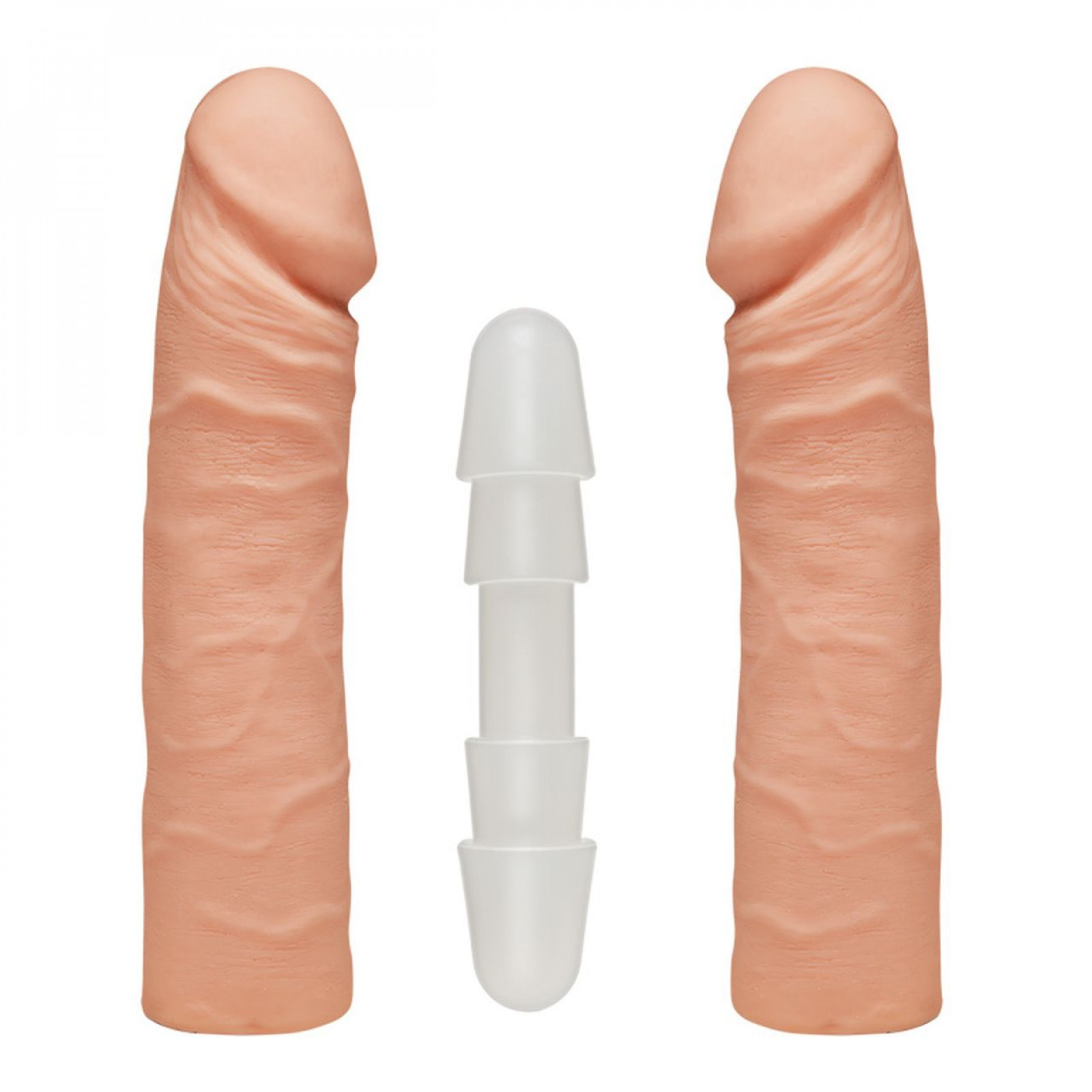 Фаллоимитатор двойной Doc Johnson The D - Double D - 16 Inch - ULTRASKYN, диаметр 4,4см, Vack-U-Lock