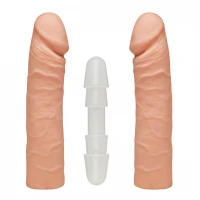 Фалоімітатор подвійний Doc Johnson The D - Double D - 16 Inch - ULTRASKYN, діаметр 4,4 см, Vack-U-Lo — Переглянути зображення 1