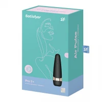 Вакуумний кліторальний стимулятор Satisfyer Pro 3 Vibration з вібрацією та дуже м’яким кінчиком — Переглянути зображення 3