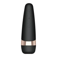 Вакуумний кліторальний стимулятор Satisfyer Pro 3 Vibration з вібрацією та дуже м’яким кінчиком — Переглянути зображення 1