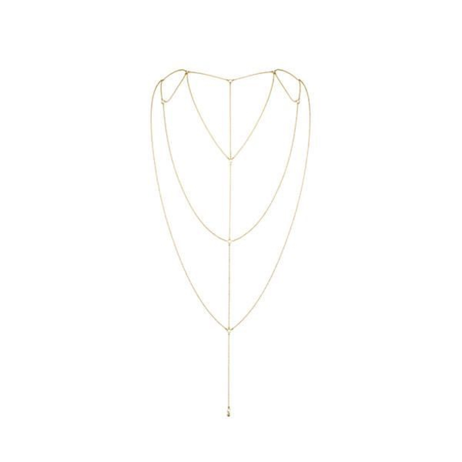 Ланцюжок для спини Bijoux Indiscrets Magnifique Back and Cleavage Chain - Gold, прикраса для тіла