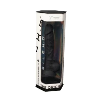 Фалоімітатор SilexD Johnny Black (MODEL 1 size 7in), двошаровий, силікон + Silexpan, діаметр 3,8см — Переглянути зображення 6
