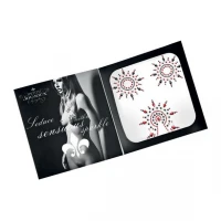 Пестіс з кристалів Petits Joujoux Gloria set of 3 - Black/Red, прикраса на груди та вульву — Переглянути зображення 3