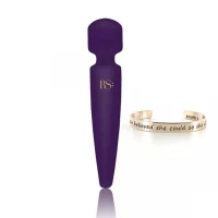 Вібромасажер Rianne S: Bella Mini Wand Purple, 10 режимів, медичний силікон, подарункове паковання — Просмотреть изображение 1
