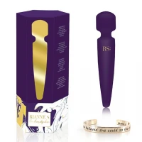 Вібромасажер Rianne S: Bella Mini Wand Purple, 10 режимів, медичний силікон, подарункове паковання — Просмотреть изображение 6