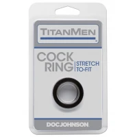 Ерекційне кільце Doc Johnson Titanmen Tools - Cock Ring - Black — Переглянути зображення 2