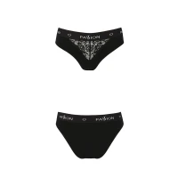 Трусики з широкою гумкою і мереживом Passion PS001 PANTIES XL, black — Переглянути зображення 5