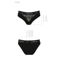 Трусики з широкою гумкою і мереживом Passion PS001 PANTIES XL, black — Переглянути зображення 6