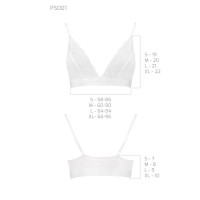 Эластичный топ с кружевом Passion PS001 TOP M, white