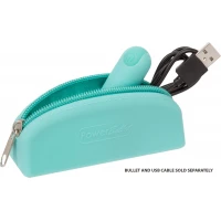 Сумка для зберігання секс-іграшок PowerBullet - Silicone Storage Zippered Bag Teal — Переглянути зображення 4