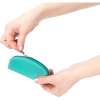 Сумка для зберігання секс-іграшок PowerBullet - Silicone Storage Zippered Bag Teal — Переглянути зображення 2