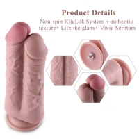 Подвійний дилдо для секс-машин Hismith 8.5″ Two Cocks One Hole Silicone Dildo — Переглянути зображення 2