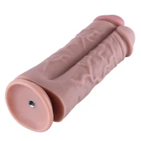Подвійний дилдо для секс-машин Hismith 8.5″ Two Cocks One Hole Silicone Dildo — Переглянути зображення 5