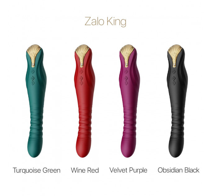 Смартвібратор-пульсатор Zalo — King Wine Red, кристал Swarovski