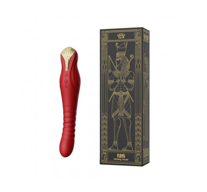 Смартвібратор-пульсатор Zalo — King Wine Red, кристал Swarovski