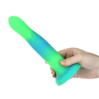 Фалоімітатор, що світиться в темряві, ADDICTION Rave 8″, Glow in the Dark Dildo Blue Green, 20,3 см — Просмотреть изображение 5