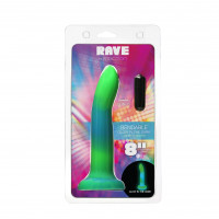 Фалоімітатор, що світиться в темряві, ADDICTION Rave 8″, Glow in the Dark Dildo Blue Green, 20,3 см — Просмотреть изображение 8