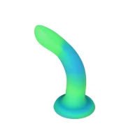 Фалоімітатор, що світиться в темряві, ADDICTION Rave 8″, Glow in the Dark Dildo Blue Green, 20,3 см — Просмотреть изображение 2