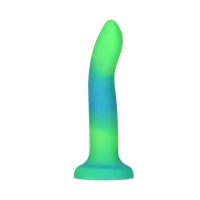 Фалоімітатор, що світиться в темряві, ADDICTION Rave 8″, Glow in the Dark Dildo Blue Green, 20,3 см — Просмотреть изображение 1