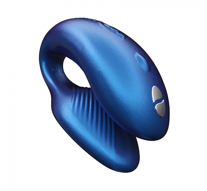 Смарт-вібратор для пар We-Vibe Chorus Cosmic Blue, сенсорне керування вібраціями стисненням пульта