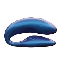 Смарт-вібратор для пар We-Vibe Chorus Cosmic Blue, сенсорне керування вібраціями стисненням пульта — Переглянути зображення 3