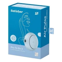 Вакуумний стимулятор із вібрацією Satisfyer Pro To Go 3 Blue — Просмотреть изображение 6