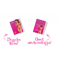 Сітчастий бодістокінг із поздовжніми вирізами Obsessive B121 teddy S/M/L, рожевий — Переглянути зображення 7