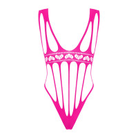 Сетчатый бодистокинг с продольными вырезами Obsessive B121 teddy S/M/L, розовый Сетчатый бодистокинг с продольными вырезами Obsessive B121 teddy S/M/L, розовый