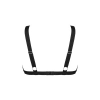 Кружевной бюстгальтер с треугольной чашкой Obsessive Estiqua bra M/L, черный, широкие лямки