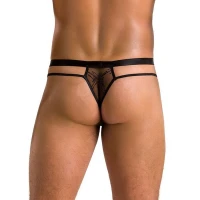 Чоловічі прозорі стринги Passion 029 THONG COLLIN S/M Black, сітка — Просмотреть изображение 2