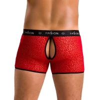Чоловічі прозорі боксери Passion 046 SHORT PARKER L/XL Red, сітка, під леопард — Просмотреть изображение 2