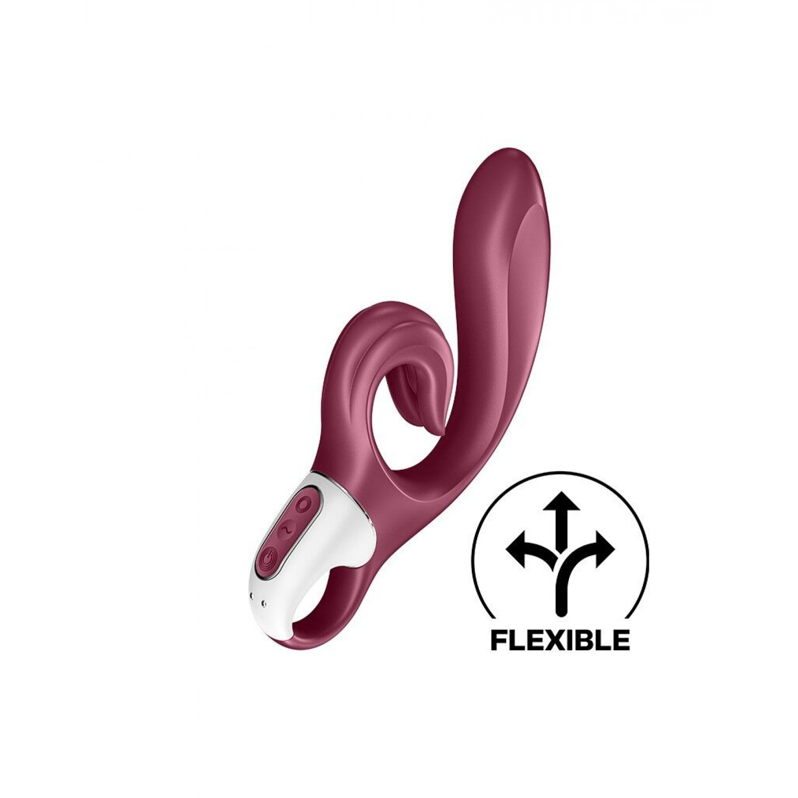 Вибратор-кролик Satisfyer Love Me Red, гибкий, отросток с тройным кончиком