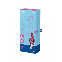 Вибратор-кролик Satisfyer Love Me Red, гибкий, отросток с тройным кончиком — Просмотреть изображение 7