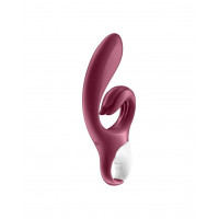 Вибратор-кролик Satisfyer Love Me Red, гибкий, отросток с тройным кончиком