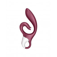 Вибратор-кролик Satisfyer Love Me Red, гибкий, отросток с тройным кончиком