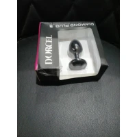 Металлическая анальная пробка с кристаллом Dorcel Diamond Plug Black S (мятая упаковка!!!) — Просмотреть изображение 2
