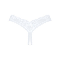 Кружевные танга Obsessive Heavenlly crotchless thong XS/S, с доступом