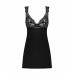 Сорочка бебі-дол з мереживом на грудях Obsessive Donna Dream babydoll M/L Black, стрінги