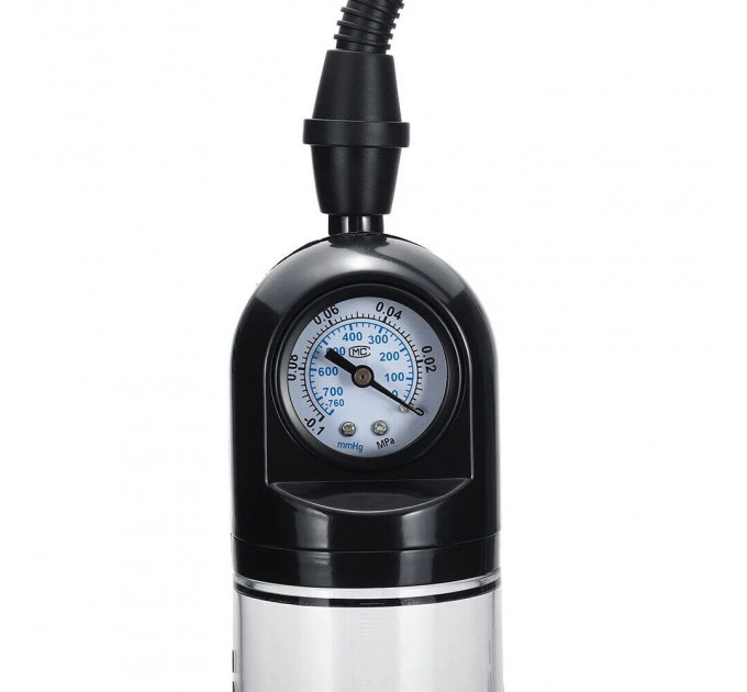 Вакуумна помпа Men Powerup зі стрілковим манометром і ручною «грушею»