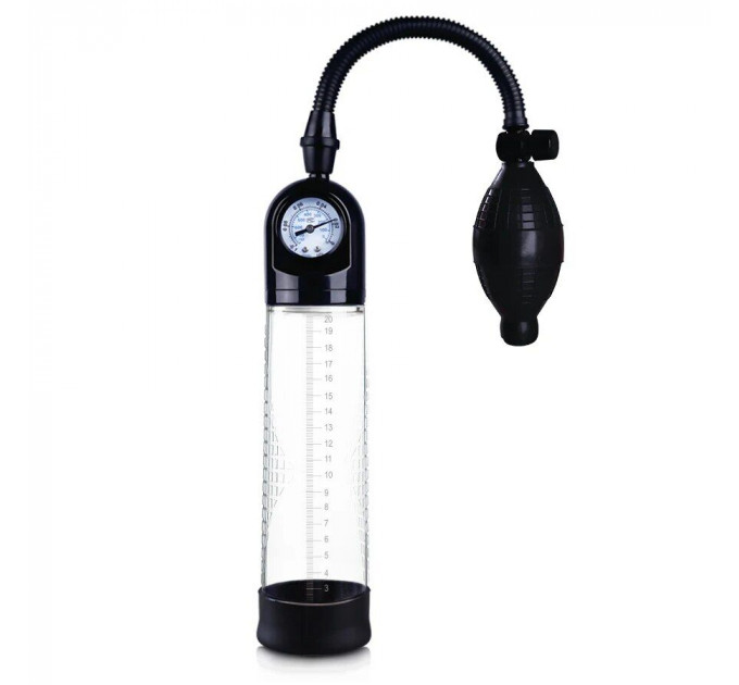 Вакуумна помпа Men Powerup зі стрілковим манометром і ручною «грушею»