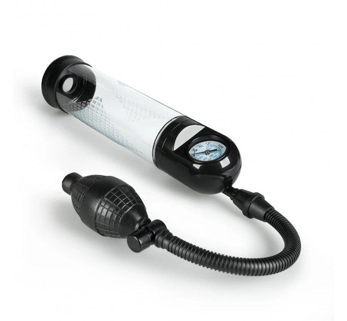 Вакуумна помпа Men Powerup зі стрілковим манометром і ручною «грушею»